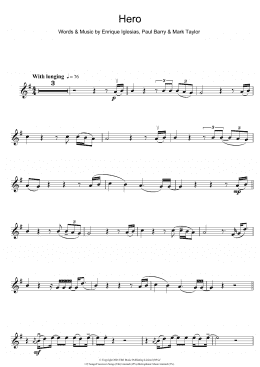 page one of Hero (Violin Solo)