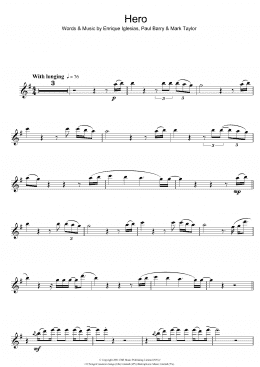 page one of Hero (Flute Solo)