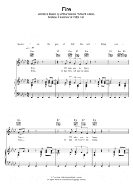 page one of Fire (Piano, Vocal & Guitar Chords)