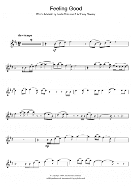 page one of Feeling Good (Clarinet Solo)