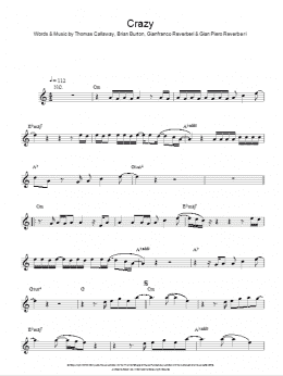 page one of Crazy (Lead Sheet / Fake Book)