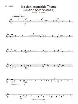 page one of Mission: Impossible Theme (Lead Sheet / Fake Book)