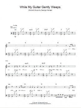 page one of While My Guitar Gently Weeps (Lead Sheet / Fake Book)