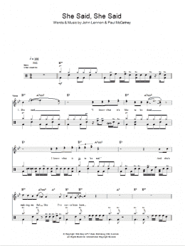 page one of She Said She Said (Lead Sheet / Fake Book)