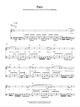 page one of Rain (Lead Sheet / Fake Book)