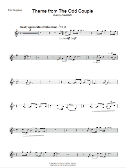 page one of Theme From The Odd Couple (Lead Sheet / Fake Book)