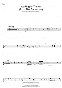 page one of Walking In The Air (theme from The Snowman) (Flute Solo)