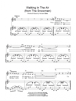 page one of Walking In The Air (theme from The Snowman) (Easy Piano)