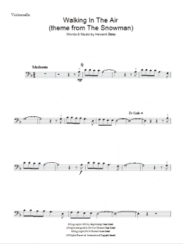 page one of Walking In The Air (theme from The Snowman) (Lead Sheet / Fake Book)