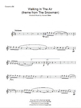 page one of Walking In The Air (theme from The Snowman) (Lead Sheet / Fake Book)