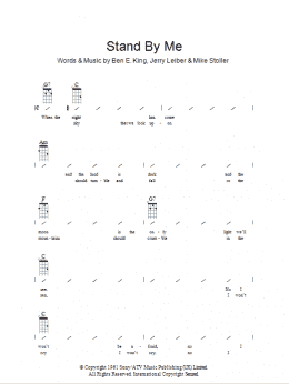 page one of Stand By Me (Ukulele Chords/Lyrics)