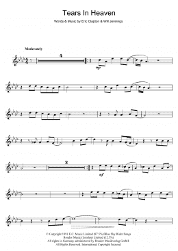 page one of Tears In Heaven (Flute Solo)