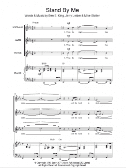 page one of Stand By Me (Piano, Vocal & Guitar Chords)