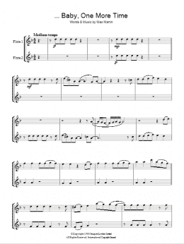 page one of ...Baby One More Time (Lead Sheet / Fake Book)