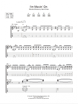 page one of I'm Moving On (Guitar Tab)