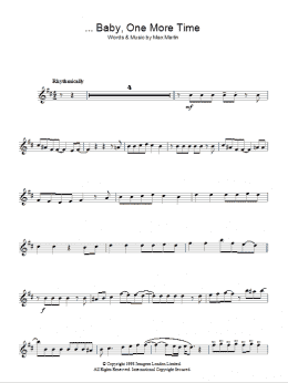 page one of ...Baby One More Time (Lead Sheet / Fake Book)