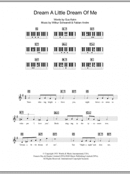 page one of Dream A Little Dream Of Me (Piano Chords/Lyrics)