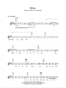 page one of Envy (Lead Sheet / Fake Book)