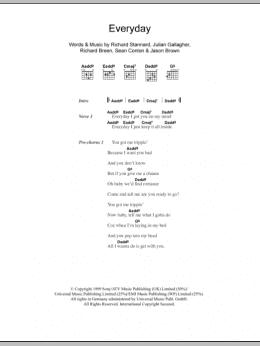 page one of Everyday (Guitar Chords/Lyrics)