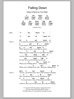 page one of Falling Down (Guitar Chords/Lyrics)