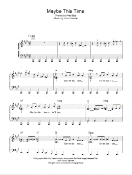 page one of Maybe This Time (Easy Piano)