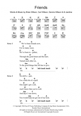 page one of Friends (Guitar Chords/Lyrics)