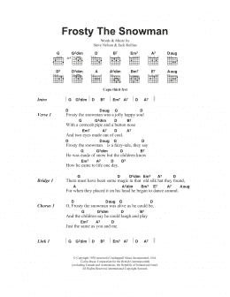 page one of Frosty The Snowman (Guitar Chords/Lyrics)