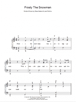 page one of Frosty The Snow Man (Easy Piano)