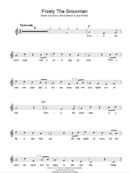 page one of Frosty The Snow Man (Lead Sheet / Fake Book)