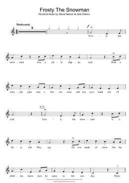 page one of Frosty The Snowman (Violin Solo)