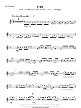 page one of Halo (Lead Sheet / Fake Book)