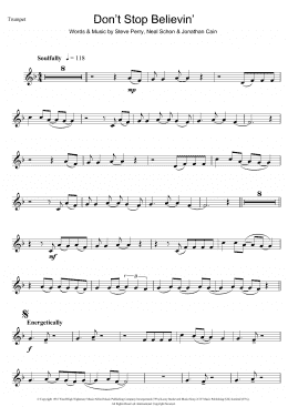 page one of Don't Stop Believin' (Trumpet Solo)