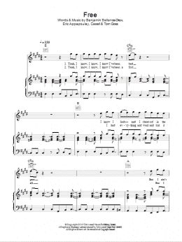 page one of Free (Piano, Vocal & Guitar Chords)