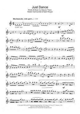 page one of Just Dance (Flute Solo)