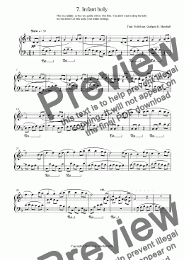 page one of SIMPLY CHRISTMAS for young pianists 7. Infant Holy