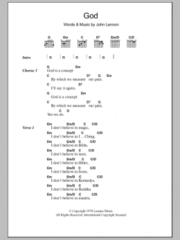 page one of God (Guitar Chords/Lyrics)