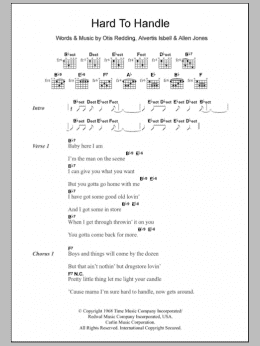 page one of Hard To Handle (Guitar Chords/Lyrics)