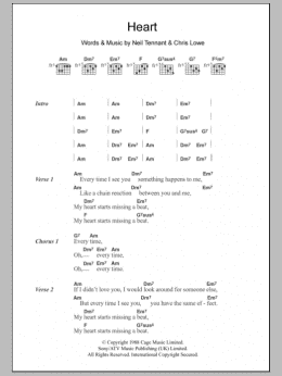 page one of Heart (Guitar Chords/Lyrics)