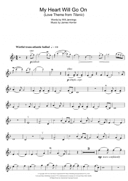 page one of My Heart Will Go On (Love Theme from Titanic) (Violin Solo)