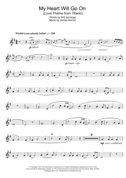 page one of My Heart Will Go On (Love Theme from Titanic) (Clarinet Solo)