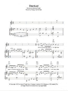 page one of Stardust (Piano, Vocal & Guitar Chords)