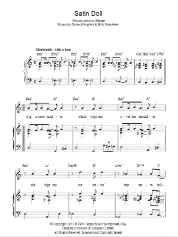 page one of Satin Doll (Piano, Vocal & Guitar Chords)