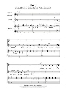 page one of Hero (SSA Choir)