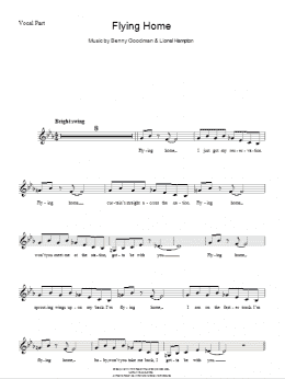 page one of Flying Home (Piano Chords/Lyrics)