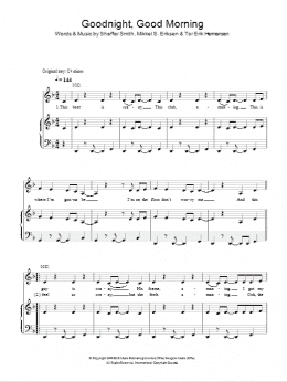 page one of Good Night Good Morning (Piano, Vocal & Guitar Chords)