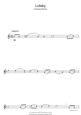 page one of Lullaby (Alto Sax Solo)