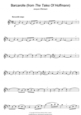 page one of Barcarolle (from The Tales Of Hoffmann) (Flute Solo)