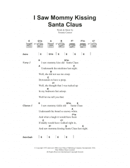 page one of I Saw Mommy Kissing Santa Claus (Guitar Chords/Lyrics)