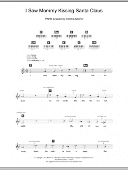 page one of I Saw Mommy Kissing Santa Claus (Piano Chords/Lyrics)