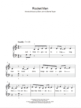 page one of Rocket Man (Easy Piano)